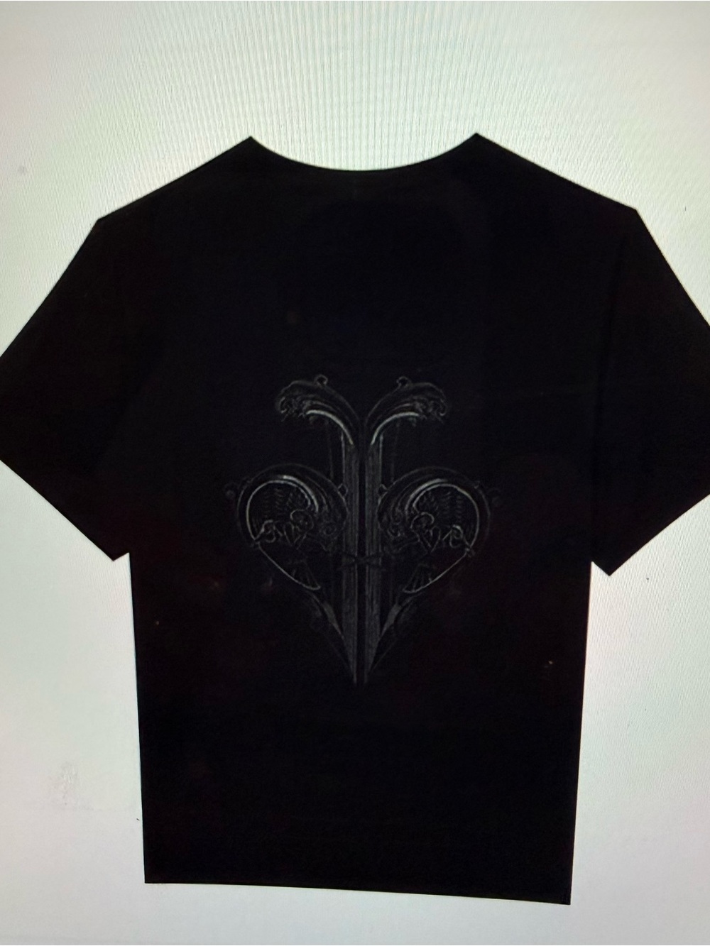 Men's Black Short-Sleeve Graphic Crewneck T-Shirt